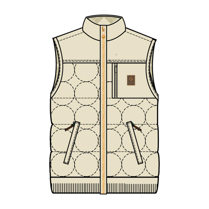 Gilet à chevrons en coton enduit Cookies Park Ave