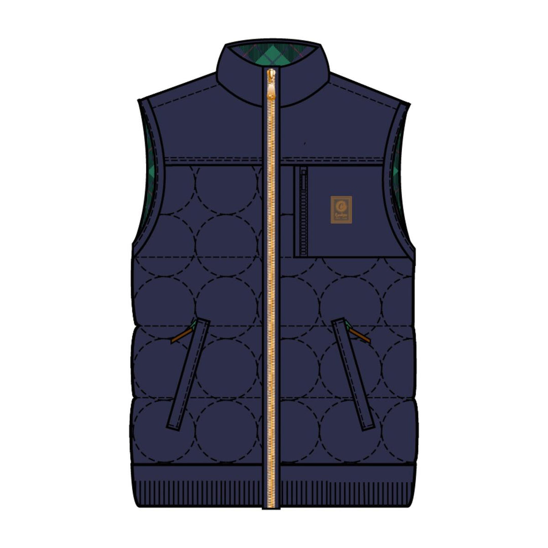 Gilet à chevrons en coton enduit Cookies Park Ave
