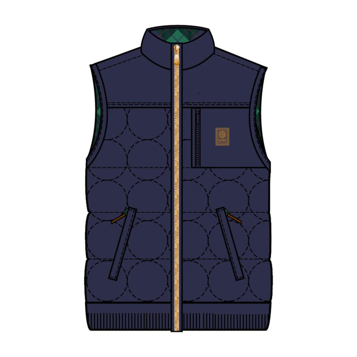 Gilet à chevrons en coton enduit Cookies Park Ave