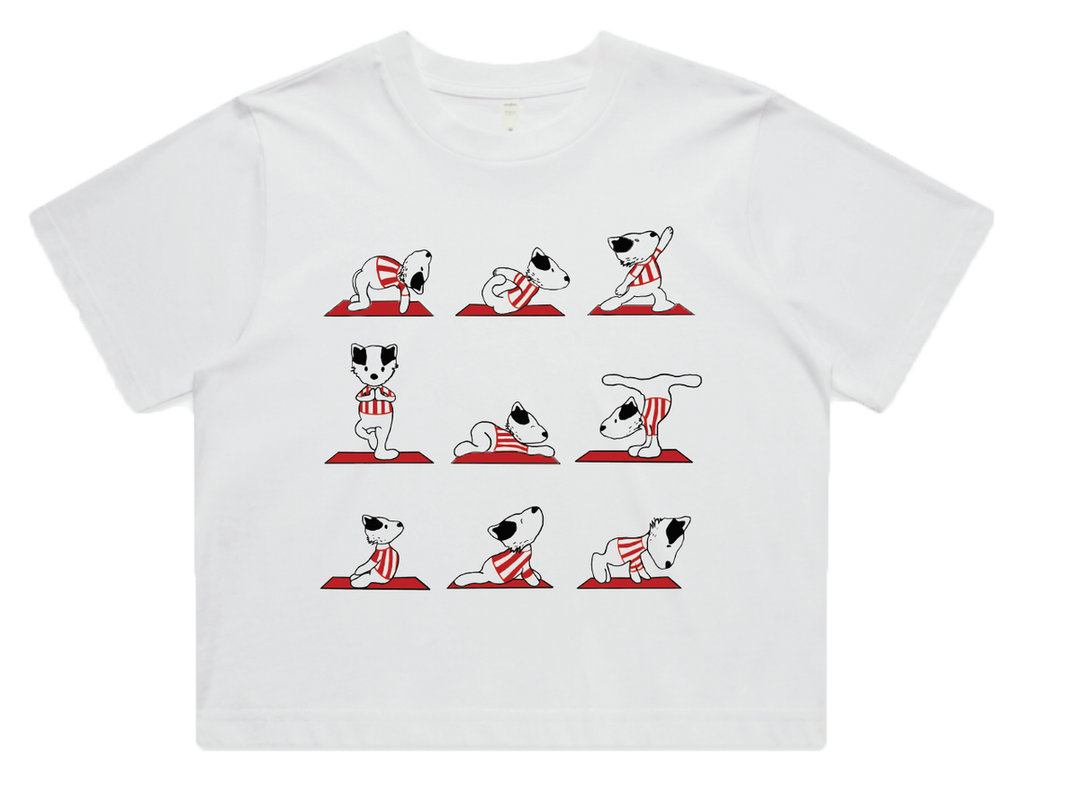 Wisconsin Design Team Badger  Cropped Yoga Tee