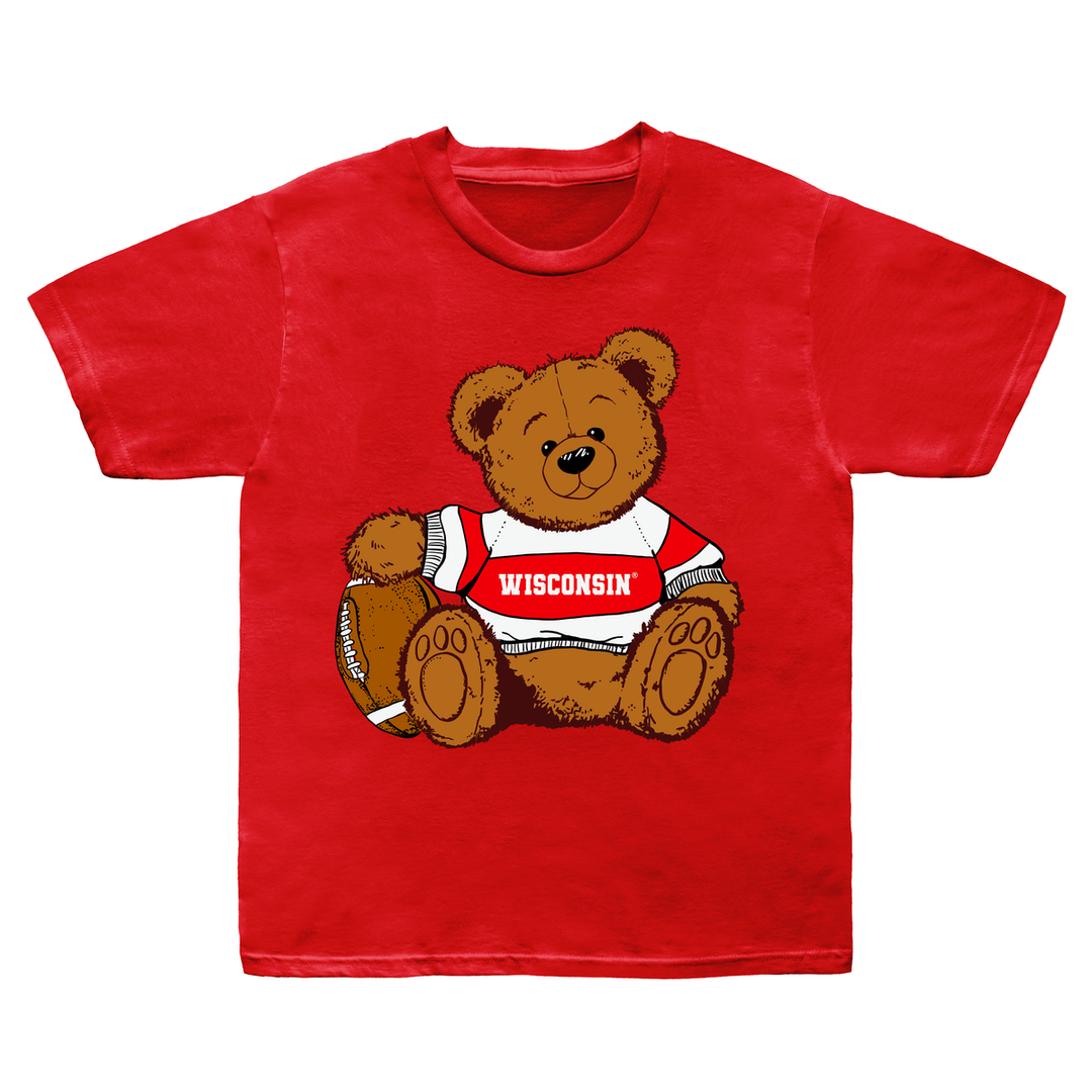 Wisconsin Design Team Badger Teddy Football Tee