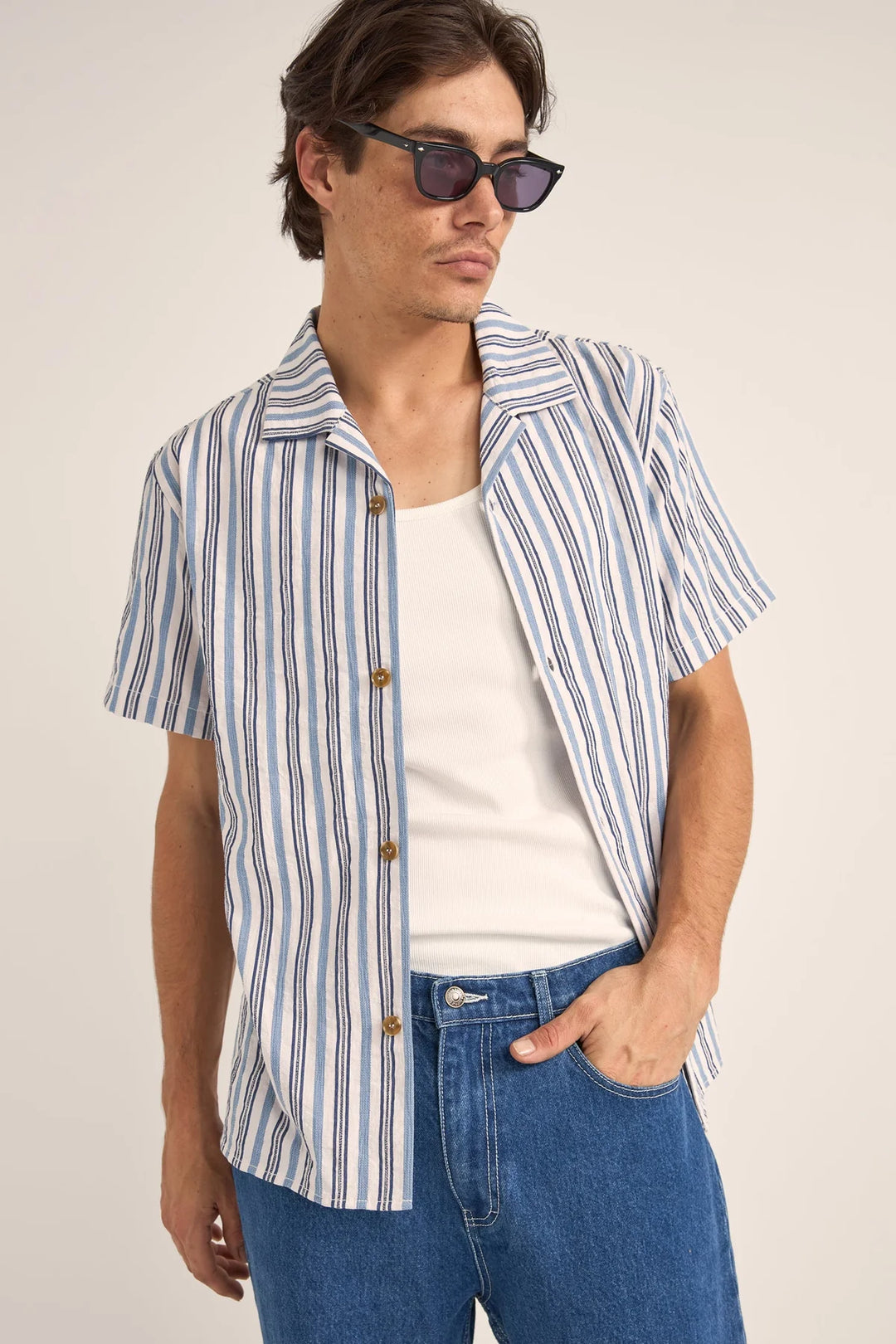 Rhythm Vacation Stripe Short Sleeve Shirt