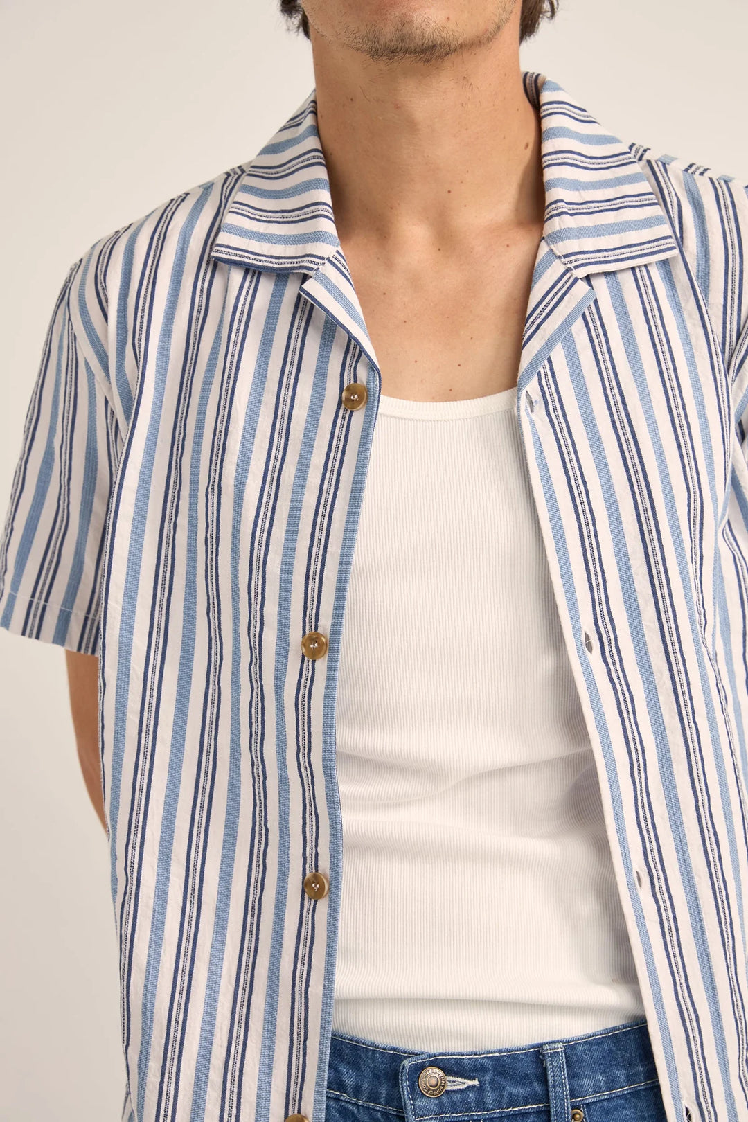 Rhythm Vacation Stripe Short Sleeve Shirt