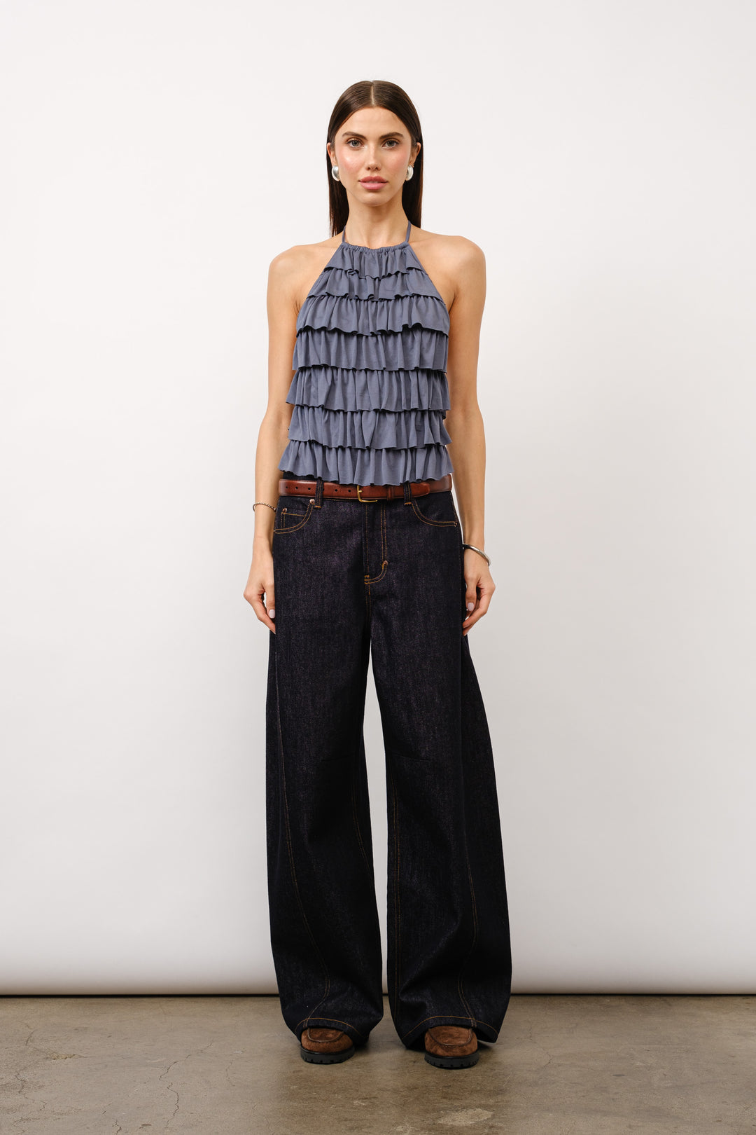 Loucia Ruffled Halter Top