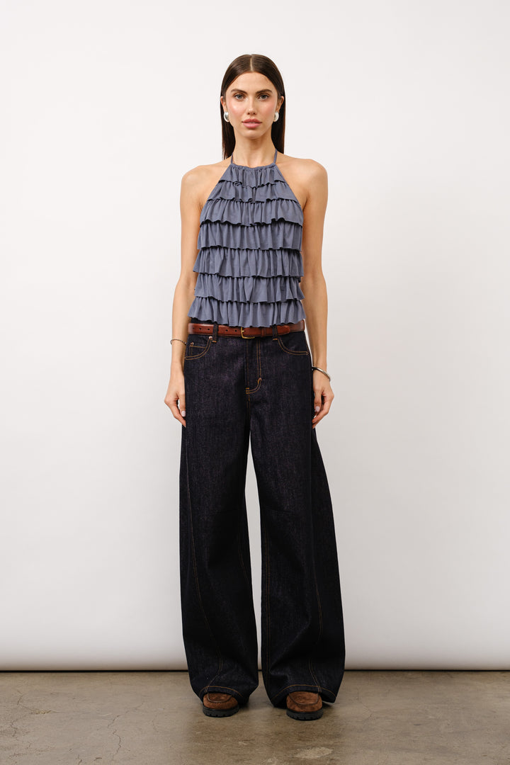 Loucia Ruffled Halter Top