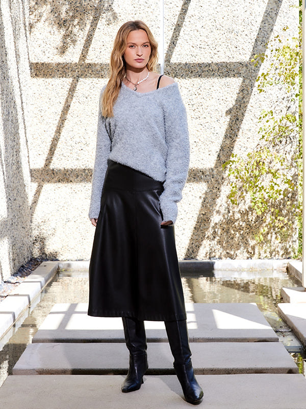 Fifteen Twenty – Midikleid aus Kunstleder