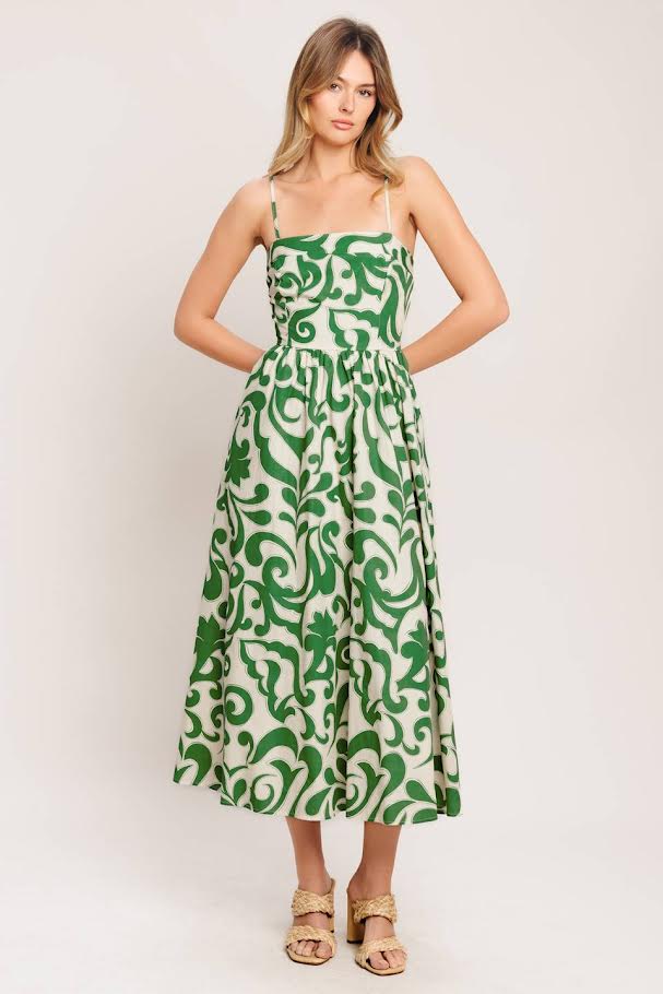flying tomato midi dress BLUE HORIZON BEAUTY WOVEN MIDI DRESS L FLYING TOMATO BLUE White STRIPE / L