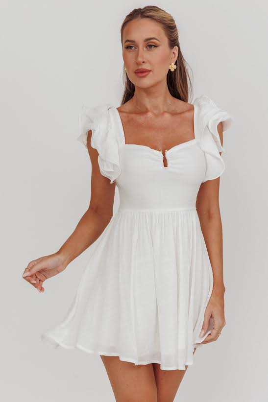 One & Only Sleeveless Cowl Neck Mini Dress White / M One & Only Sleeveless Cowl Neck Mini Dress White / M