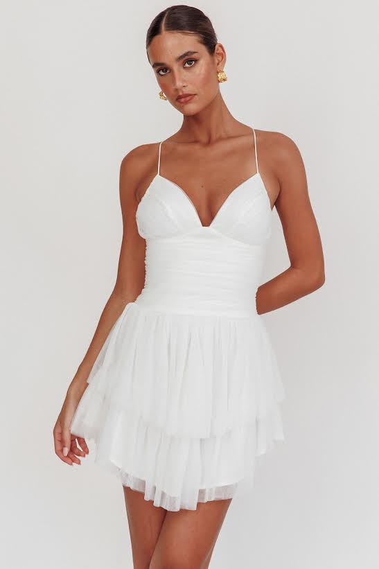 sequin white dress mini Retrofete