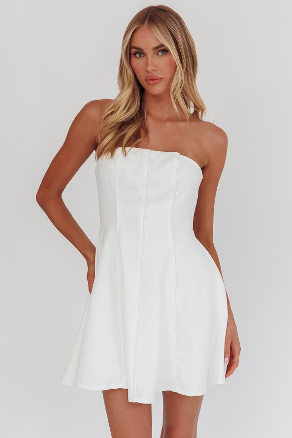 strapless bow mini dress One & Only Strapless Bow Mini Dress – Dales Clothing for Men and Women
