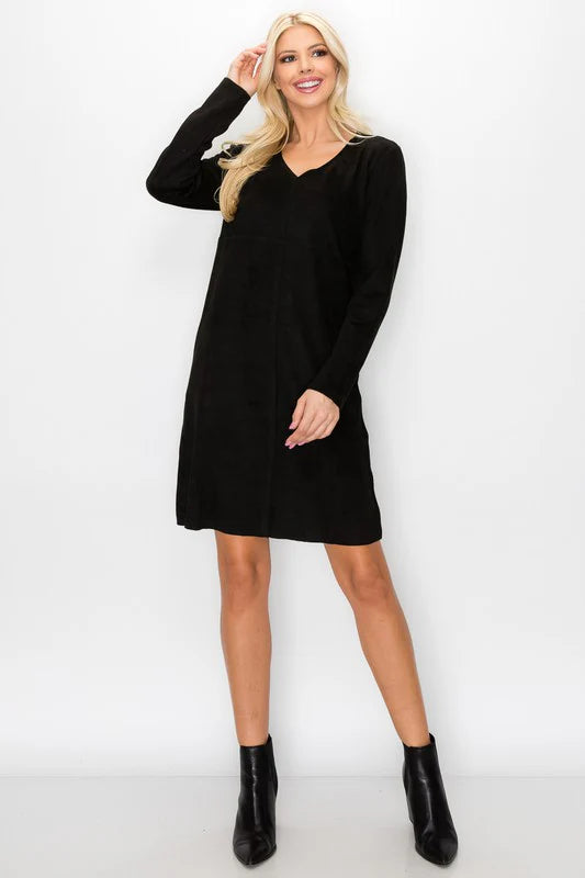 chinese dress ladies CELESTE Suede Stud Dress