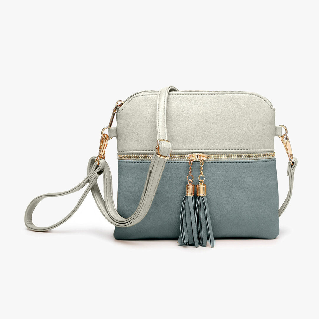Jen & Co. Tara 2 tons bandoulière/bracelet avec poche zippée sur le devant