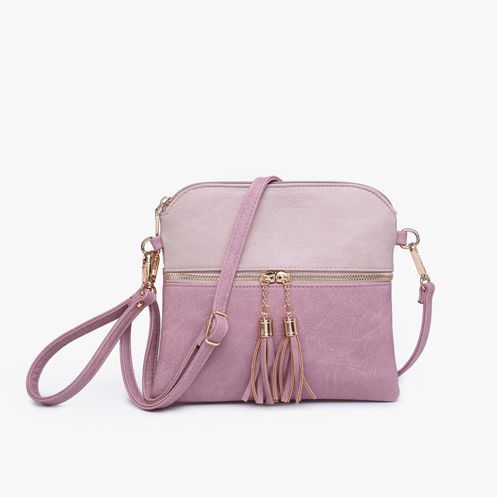 Jen & Co. Tara 2 tons bandoulière/bracelet avec poche zippée sur le devant