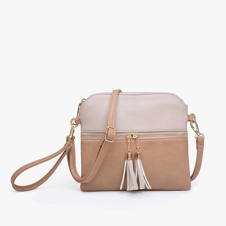 Jen & Co. Tara 2 tons bandoulière/bracelet avec poche zippée sur le devant