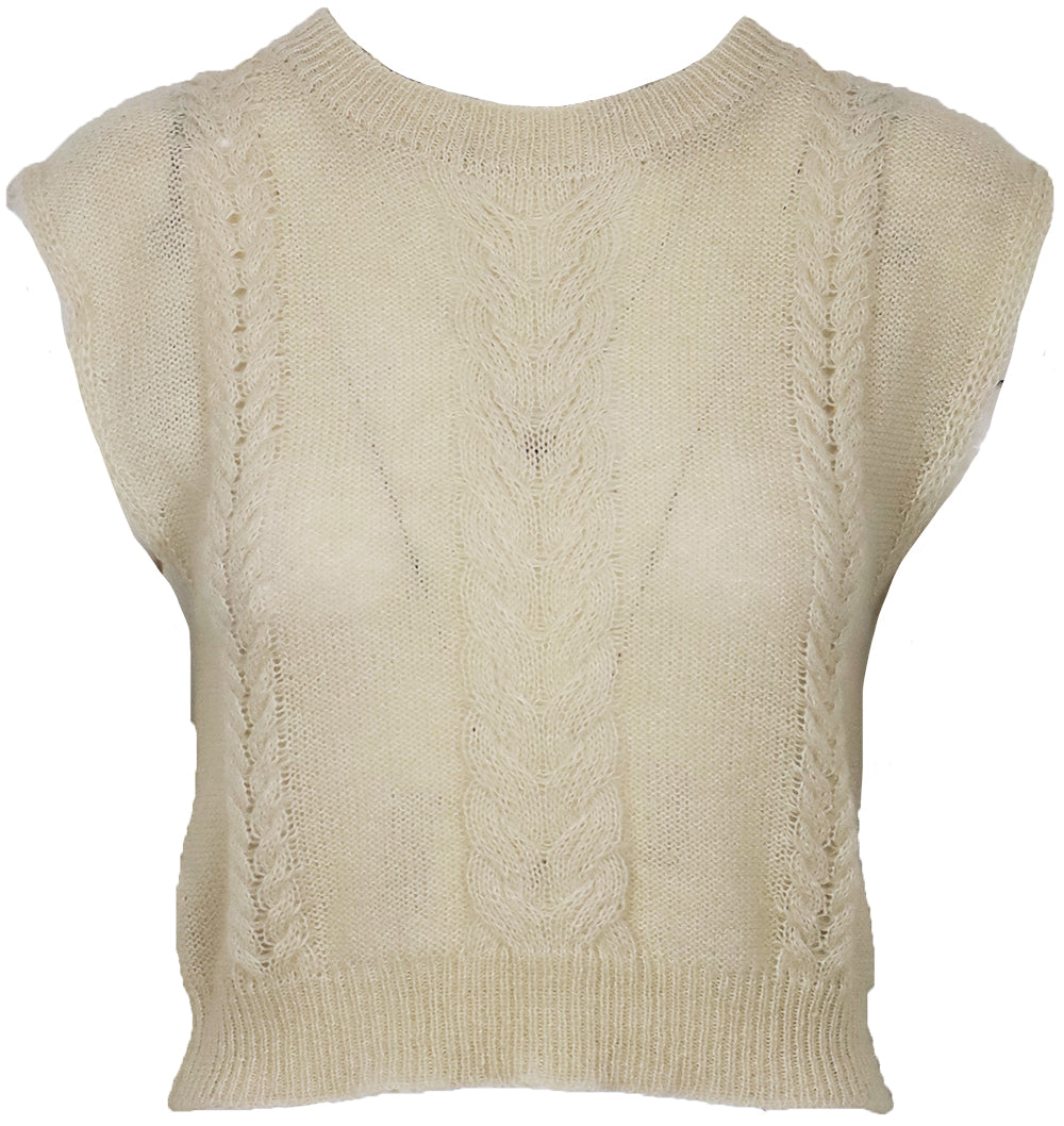 Lucy Paris Quentin Cable Knit Top