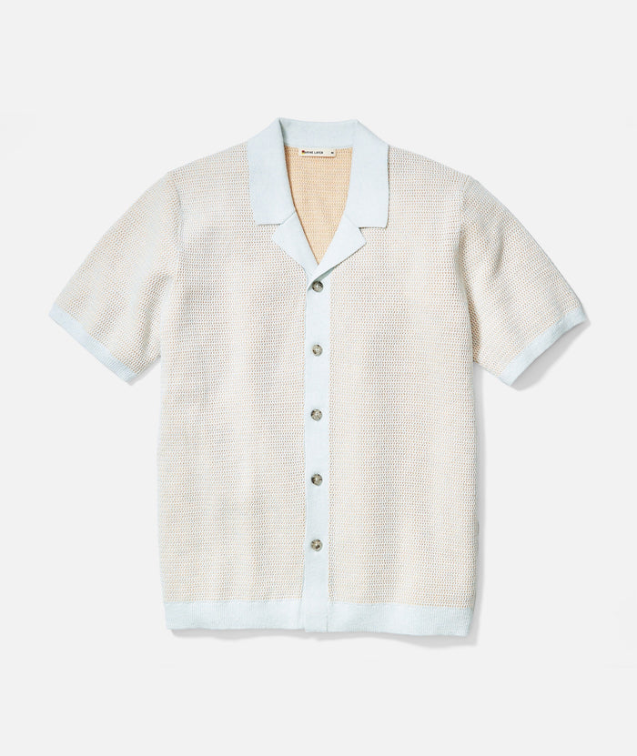 Marine Layer Asher Sweater Resort Button Shirt