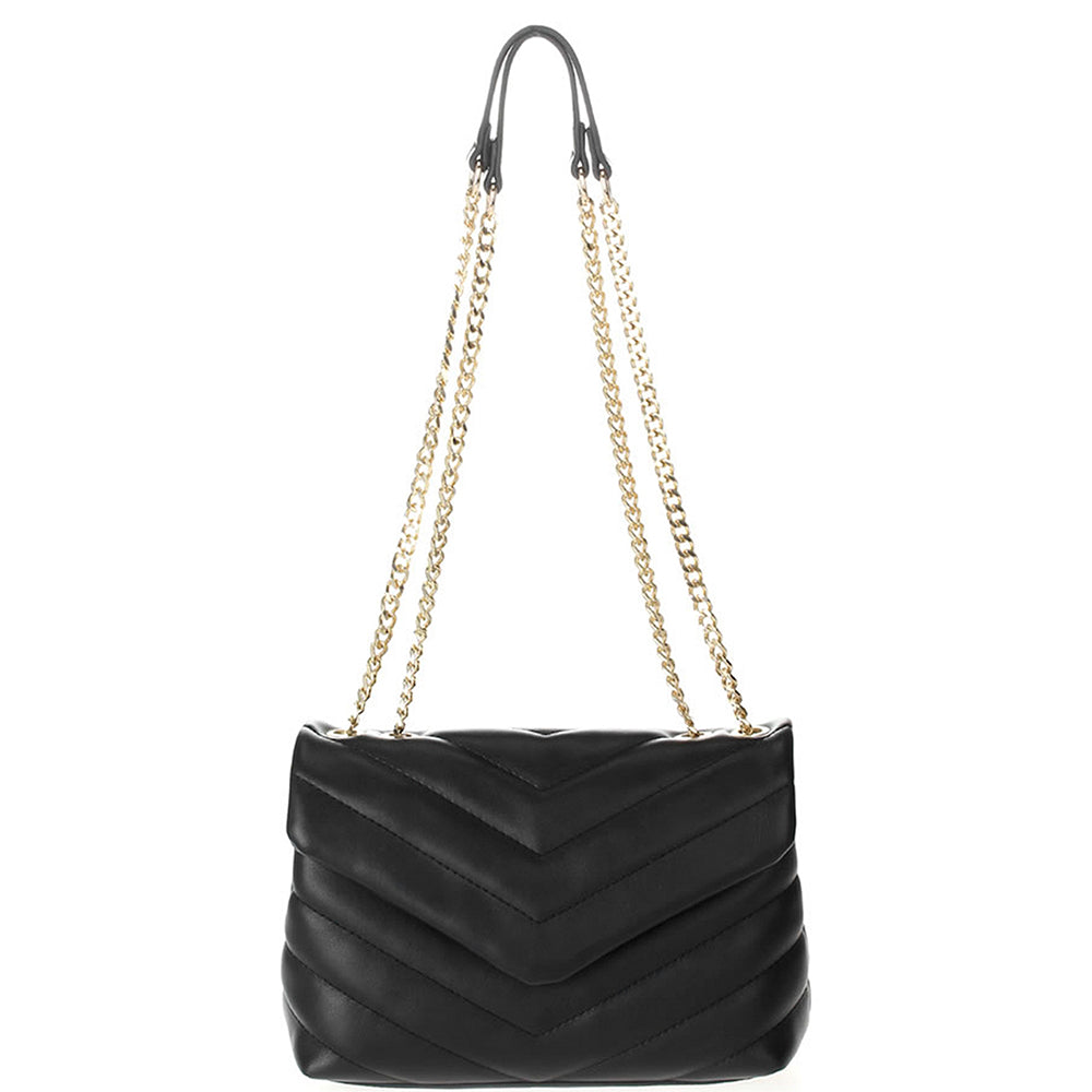 Joia Fashion Chevron Quilt Flapover Shoulder Bag