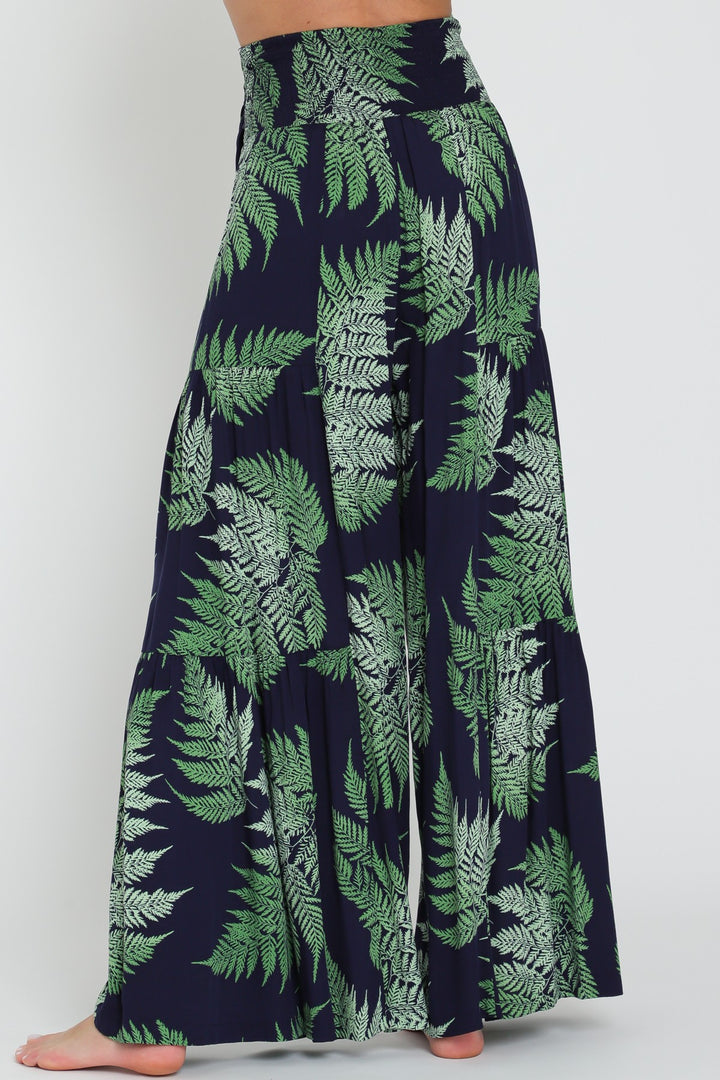 Aakaa Tie Front Tiered Pants