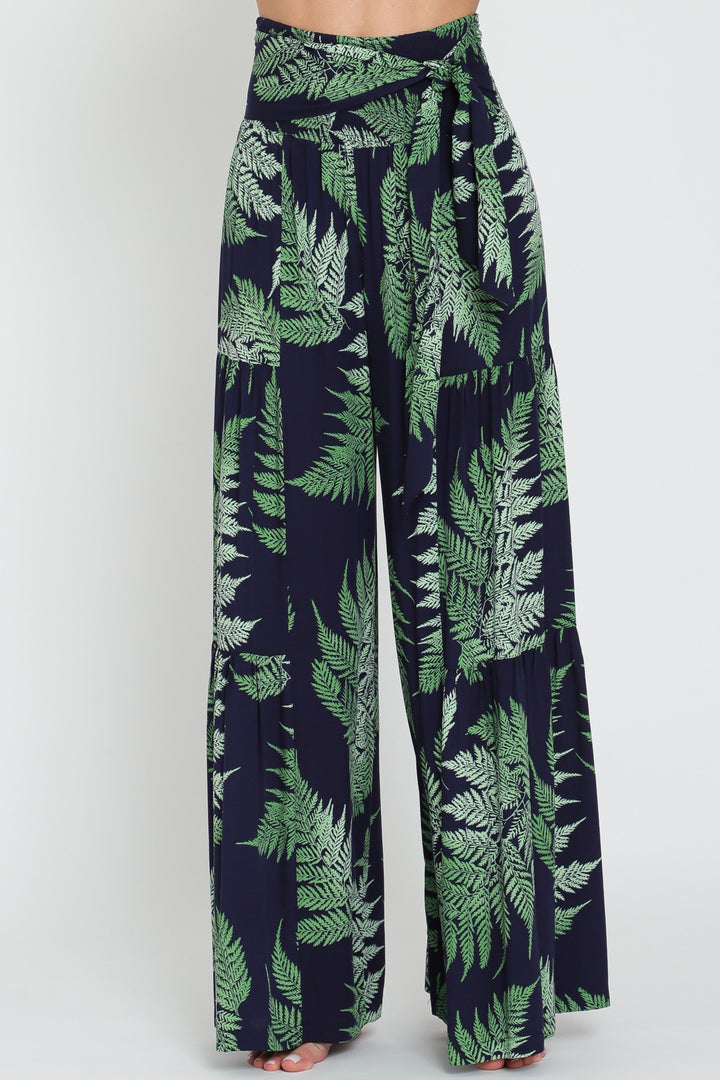 Aakaa Tie Front Tiered Pants