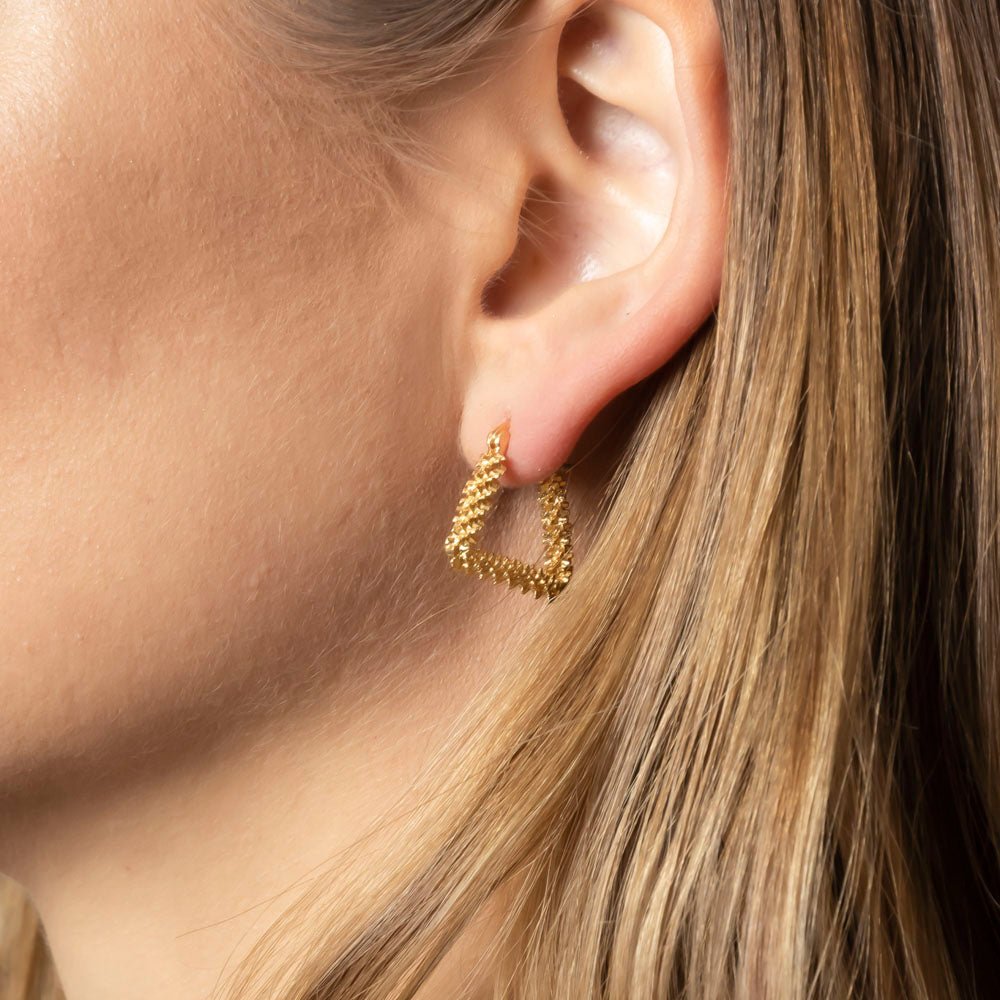 Joia Accessories 14k Gold Dipped Huggie Hoop Brass Earrings