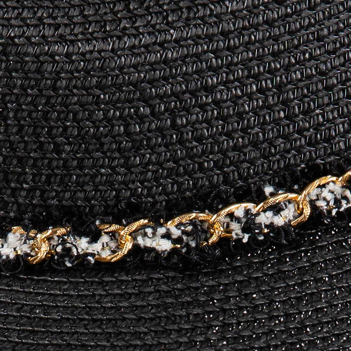 Joia Confetti Braided Chain Band Straw Hat