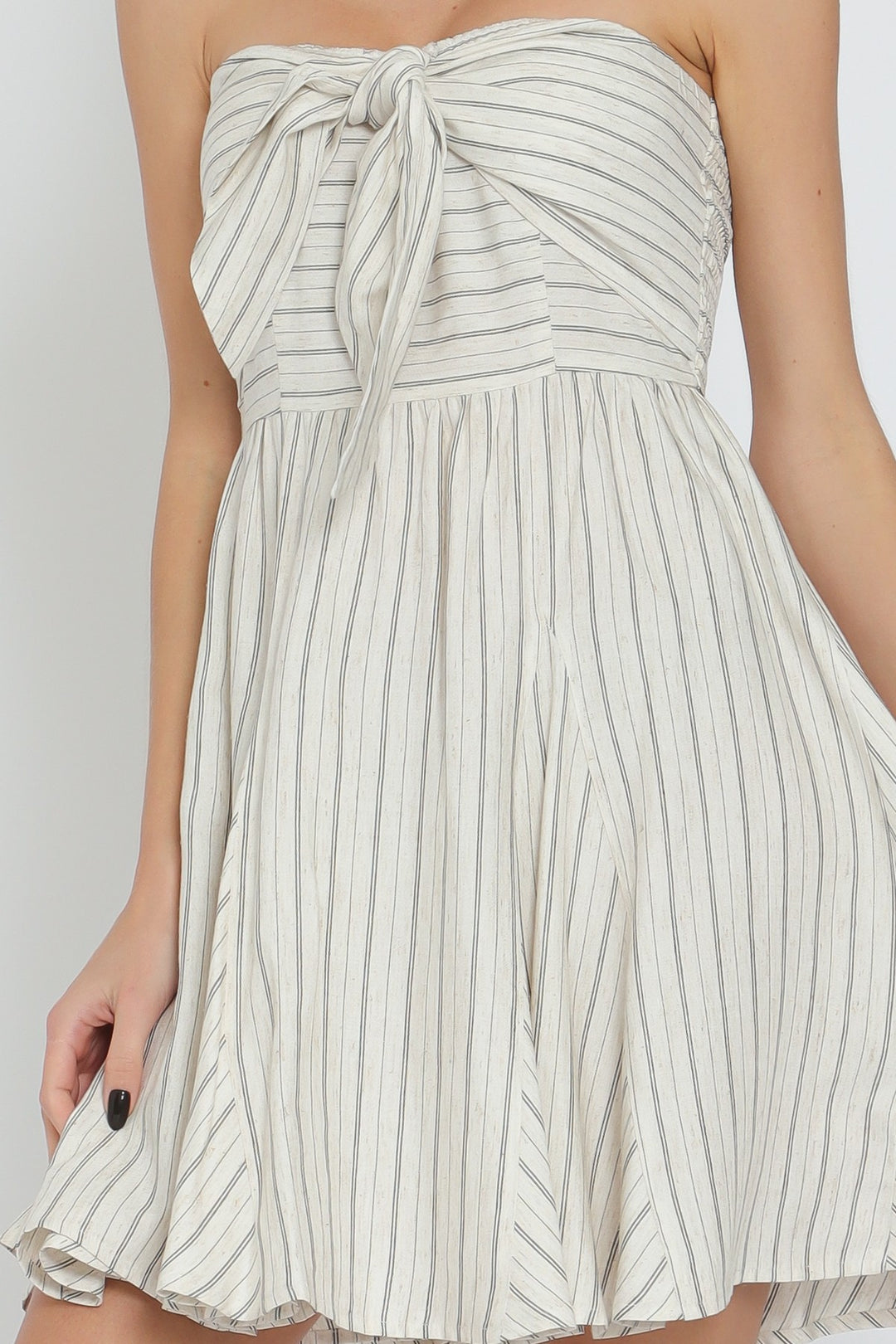 Aakaa Tie Front Mini Dress