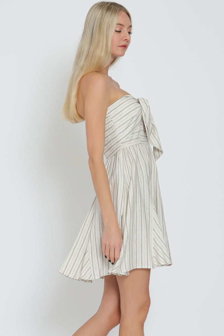 Aakaa Tie Front Mini Dress