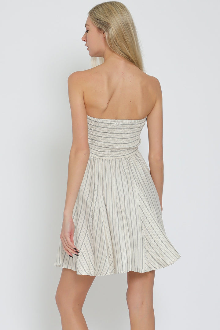 Aakaa Tie Front Mini Dress