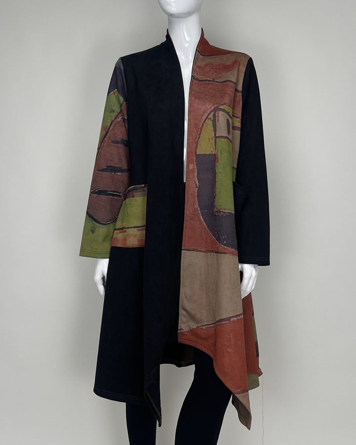 Radzoli Faux Suede Cardigan