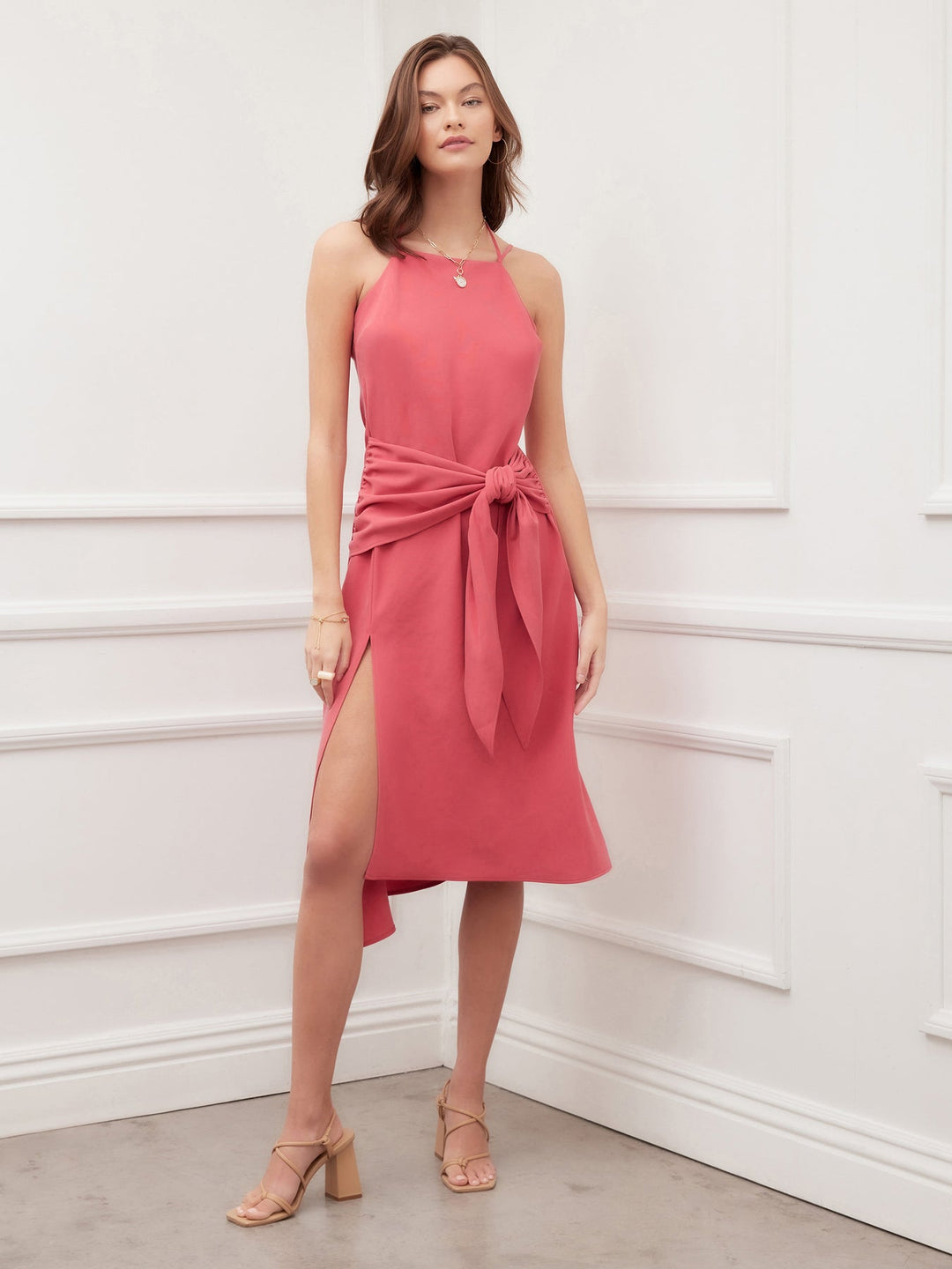 Fifteen Twenty, asymmetrisches Kleid zum Binden vorne