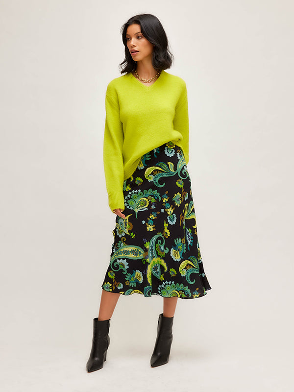 Fifteen Twenty Schräg geschnittener Midirock