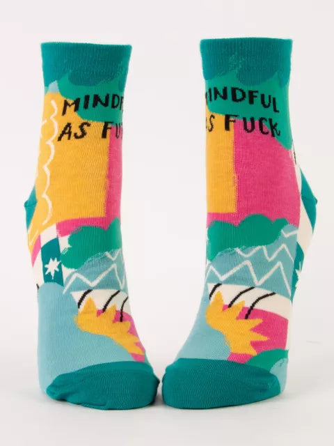 Blue Q Mindful As Fuck Ankle Socks