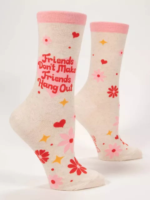 Blue Q Friends Hang Out Crew Socks