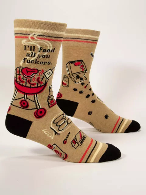 Blue Q Feed You Fuckers Men's Socks