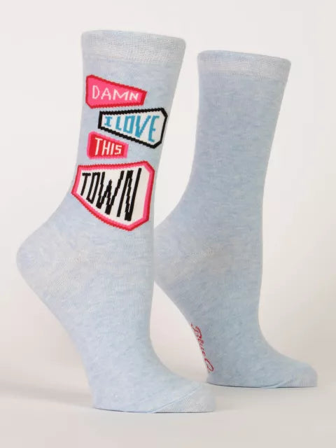 Blue Q Damn I Love This Town Sock