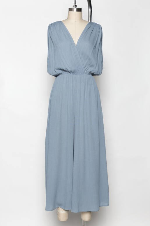 Final Touch gewebter, fester, schulterfreier, ärmelloser Overall mit Rüschendetail