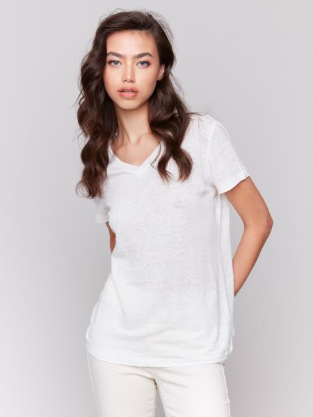 Charlie B Short Sleeve V-Neck T-Shirt