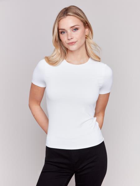 Charlie B Super Stretch Top Double Cloth Knit