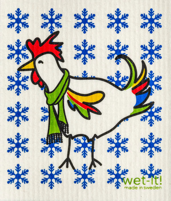 Wet-It Winter Rooster Swedish Cloth