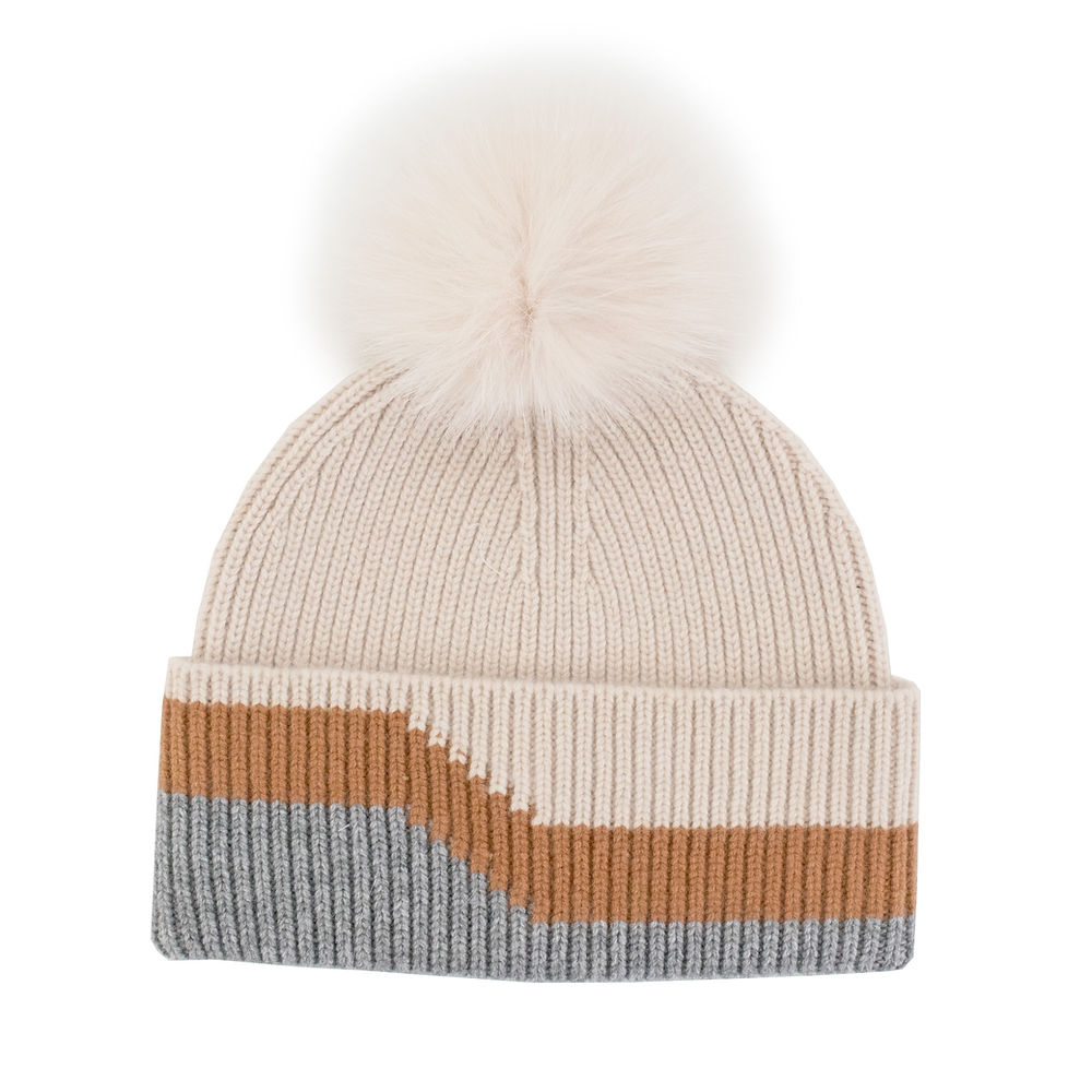 Mitchie's Matchings Cashmere Blend 3-Tone Beanie