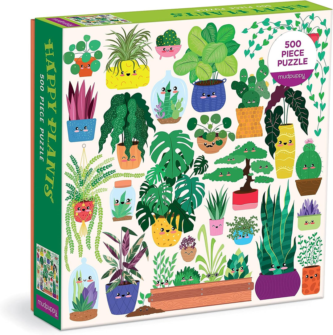 Mudpuppy Puzzle 500 Family Happy Plants