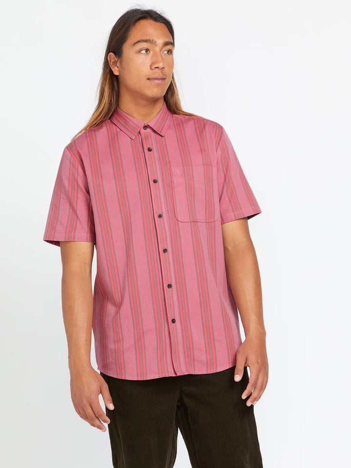 Volcom Newbar Stripe Short Sleeve Shirt