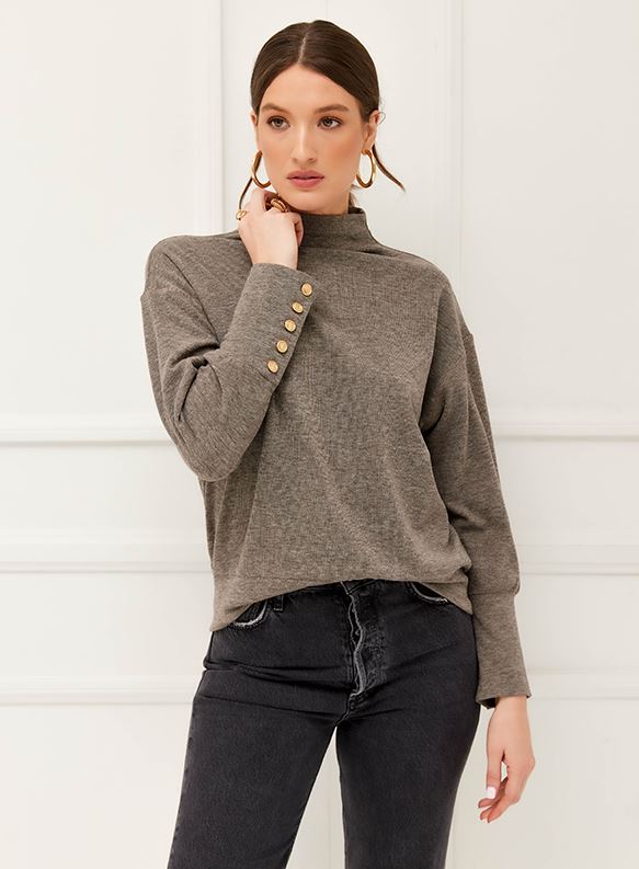 Fifteen Twenty-Top mit Stehkragen