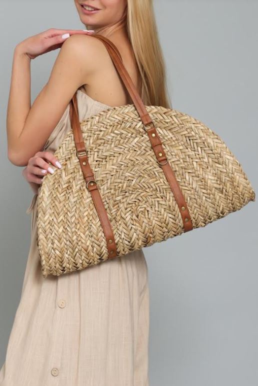Aakaa Rattan Beach Shoulder Bag