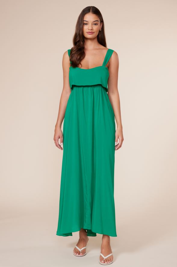 linen maxi dress blue Lusana | Melody Linen Maxi Dress Nordic Blu