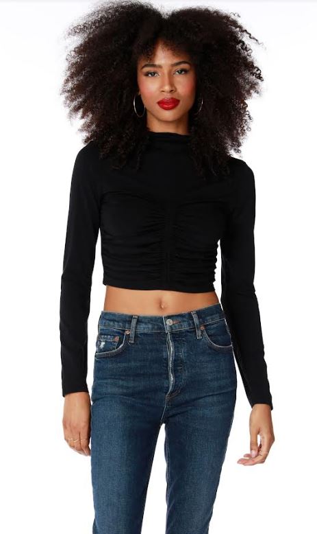 Bobi Mock Neck L/S CF Shirred Top – Dales Clothing for Men and Women