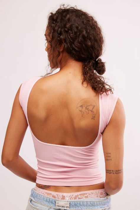 Free People Low Back Tee
