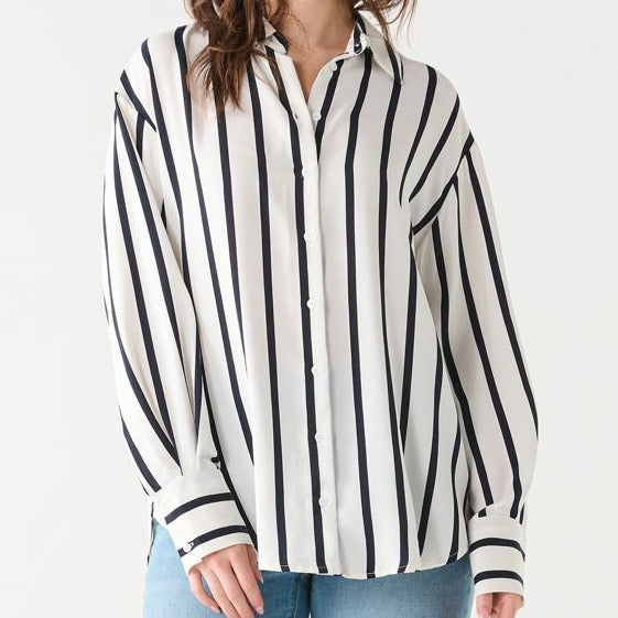 Black Tape Textured Blouse