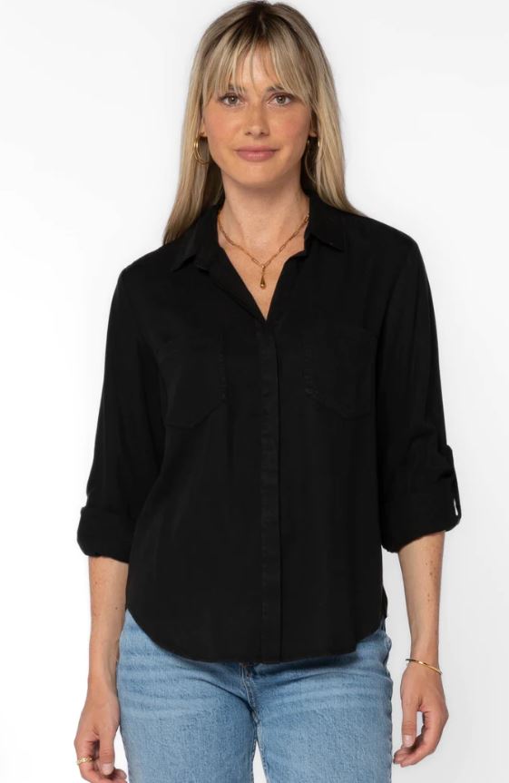 Velvet Heart Riley Roll Tab Sleeve Button Down