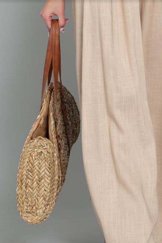 Aakaa Rattan Beach Shoulder Bag